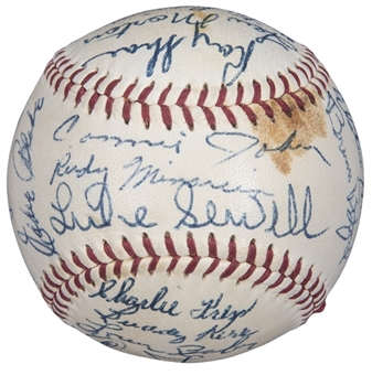 1954 Toronto Maple Leafs Team Signed Baseball With 24 Signatures Including Elston Howard (PSA/DNA)